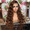 Xrs Beauty Hair Brown Omber Loose Wave 13x4 Front Lace Wig Human Hair [CFW39]