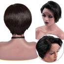 Aligrace T Part Lace Straight Pixie Cut Bob Wig