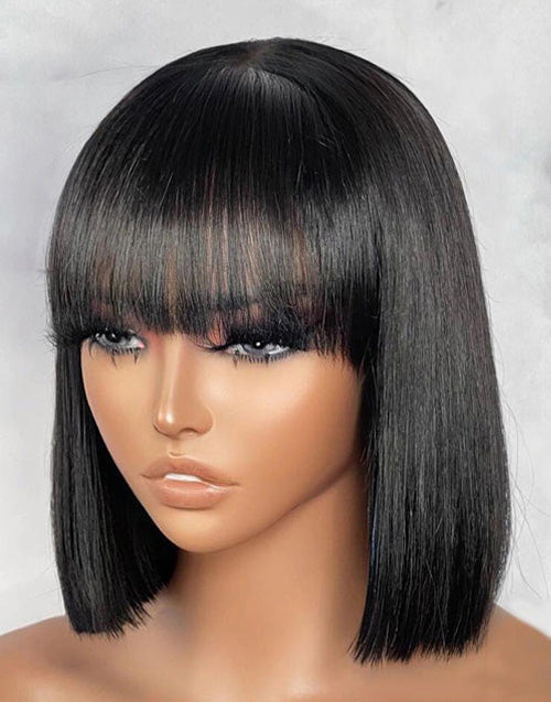 Jessies Wig Buy 2 Wigs= $149 16" Body Wave Lace Part Wigs 10" Short Bob Wig With Bangs Machinemade