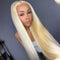 Mslynn 613 Blonde Wig Stright 13x6 Lace Frontal Human Hair Transparent Lace Wig