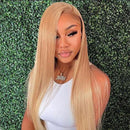 Mslynn 613 Blonde Wig Stright 13x6 Lace Frontal Human Hair Transparent Lace Wig