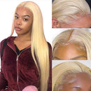 Mslynn 613 Blonde Wig Stright 13x6 Lace Frontal Human Hair Transparent Lace Wig