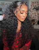 Jessies Wig Glueless Clear Crystal HD Lace Curly Human Hair Lace Front Wig Invisiable Lace Closure Wig