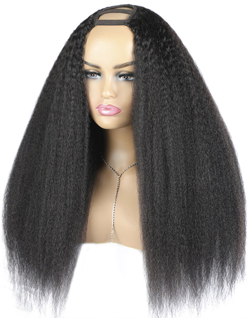 Jessies Wig Clearance Kinky Straight U Part Wig Glueless Human Hair Wig 250% Density