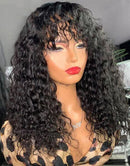 Jessies Wig Buy 2 Wigs= $189.99 18"Body Wave U Part Wig+18"Curly Machinemade Wig With Bangs