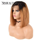 Xrs Beauty Hair 14'' Honey Blonde Ombre Human Hair Bob Lace Front Wig With Dark Roots [BOB12]