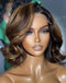 Jessies Wig Highlight Blonde Color Wavy Short Bob 13x4 Lace Front Wig Double Drawn 4x4 Lace Closure Bob Wig