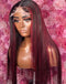 Jessies Wig Highlight 99J Straight 5x5 Lace Wig Glueless Human Hair Wig