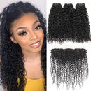 Ali Grace Kinky Curly Hair Bundles 3 Pcs With 13x4 Lace Frontal