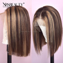 Xrs Beauty Hair Blonde Highlight Bob Front Lace Wig Human Hair [BOB15]