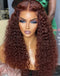 Jessies Wig Burgundy Color Curly 13x4 Lace Front Wig Glueless HD Lace 4x4 Lace Human Hair Wig