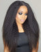 Jessies Wig (Can Do Ponytail)Kinky Straight Full Lace Wig With 4C Hairline Edge Human Hair Wigs Can Be Ponytail/Bun