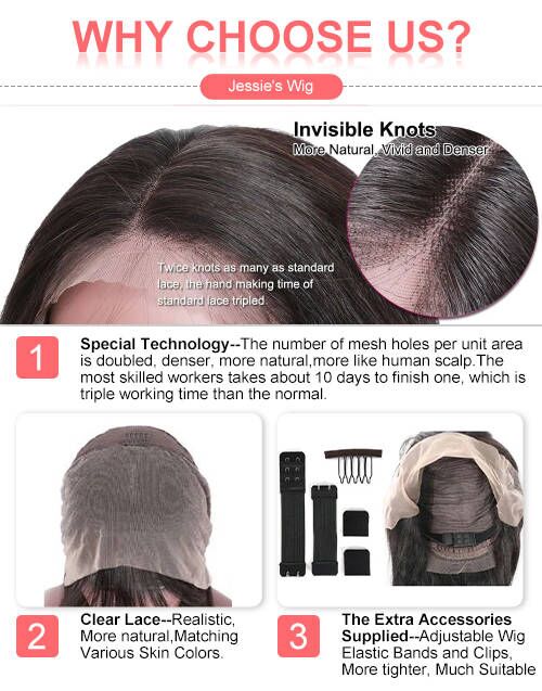 Jessies Wig T1B/Pink Colored Straight 13x4 Front Bob Glueless Human Hair Wig