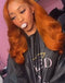 Jessies Wig Ginger Orange Color Glueless 13X4 Frontal Lace Wig 4x4 Closure Wig