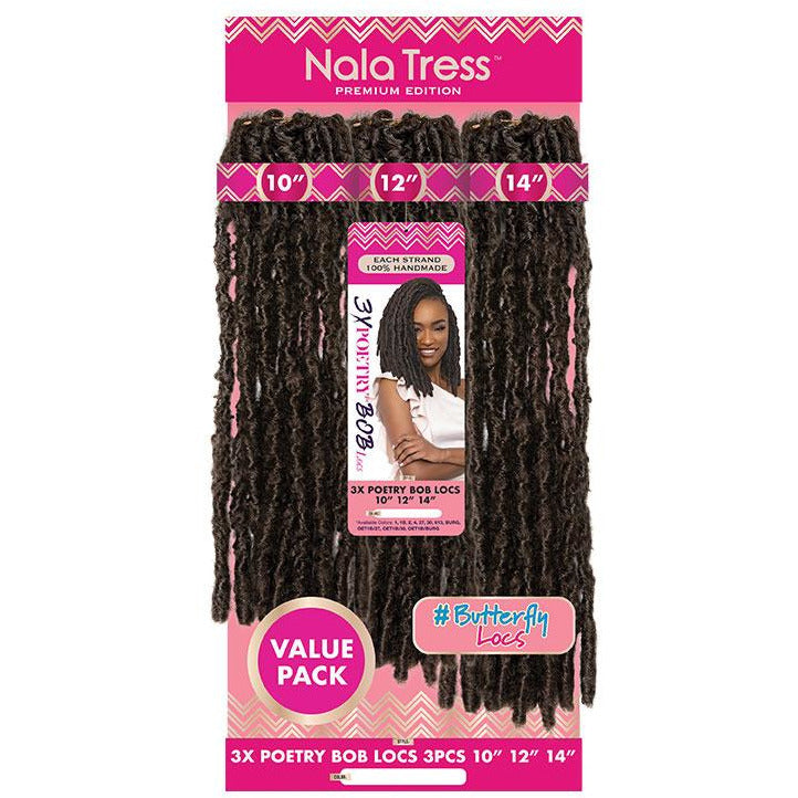 Janet Collection Nala Tress Braids - 3X Poetry Bob Locs (10"+12"+14")