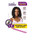 Sensationnel Lulutress Crochet Braid - 3X Butterfly Locs Bob (8",10",12")