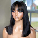 Aligrace MLG Series Full Machine Straight Bob Wigs With Bangs