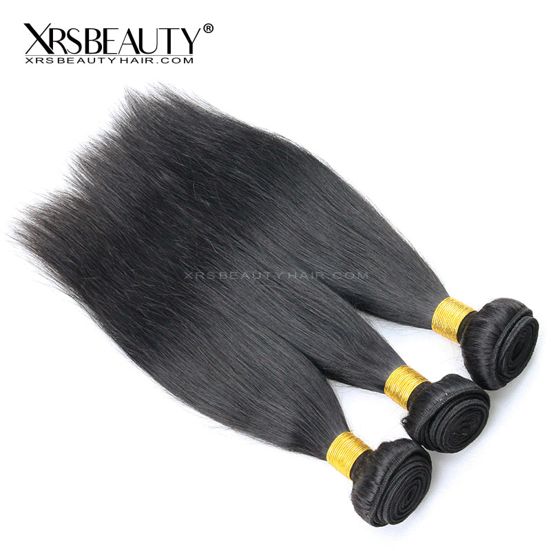 Xrs Beauty Hair 3 Piece Straight Brazilian Hair Virgin Human Hair Bundle [WEFT10]