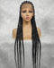 Jessies Wig Full Handmade Box Braided Wigs For Women knotless Braids Lace Wig With Baby Hair