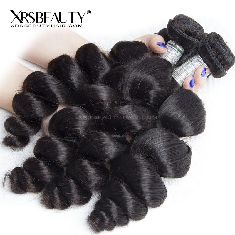 Xrs Beauty Hair 4pcs Loose Wave Brazilian Virgin Hair Bundle [WEFT19]