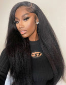 Jessies Wig Kinky Straight 13x4 Lace Front Human Hair Glueless Wig