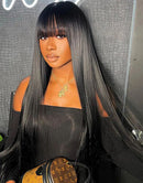 Jessies Wig Glueless Straight 13x5 Lace Front Wig With Bangs Crystal HD Lace Wig