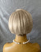 Jessies Wig Attractive Highlight Platinum Blonde Bob Lace Frontal Wig Pixie Cut Hairstyle Side Part