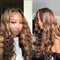 Xrs Beauty Hair #2/30 Highlight Ombre Brown Loose Wave Lace Front Wigs Pre Plucked Bleached Knots [CFW46]