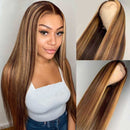 Ali Grace 13x4 Lace Front  Straight Hair Wig Highlight Brown Color