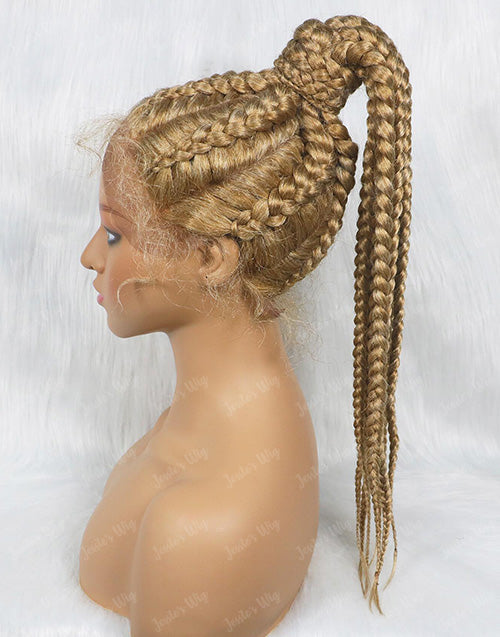 Jessies Wig 24 Inch Braid Headgear Braided Lace Ponytail Hair