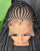 Jessies Wig 13x4 Lace Braided Frontal Wig 30 inch Box Braids Handmade Wig For Woman