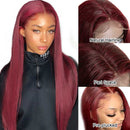 Ali Grace 4x4 Lace Closure Straight Hair Wigs 99J Color