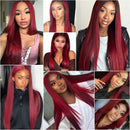 Ali Grace 4x4 Lace Closure Straight Hair Wigs 99J Color