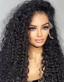 Jessies Wig Glueless Clear Crystal HD Lace Curly Human Hair Lace Front Wig Invisiable Lace Closure Wig