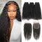 Ali Grace Kinky Curly Hair Bundles 3 Pcs With 4x4 Lace Closure