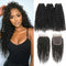 Ali Grace Kinky Curly Hair Bundles 3 Pcs with 4x4 Lace Closure