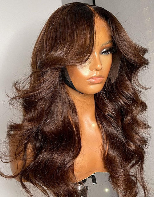 Jessies Wig #4 Light Brown Barbie Hair Style Hd Lace Undetectable Invisible Lace Front Human Hair Wigs