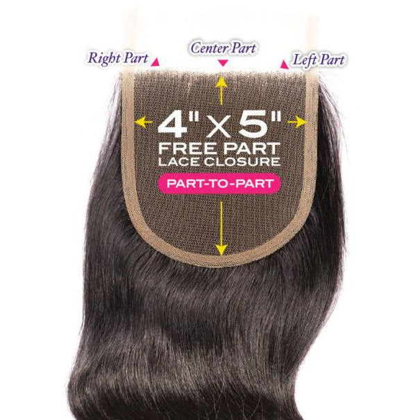 Janet Collection Melt HD 100% Virgin Human Hair 4" X 5" Lace Frontal Closure - Body