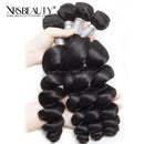 Xrs Beauty Hair 4pcs Loose Wave Brazilian Virgin Hair Bundle [WEFT19]