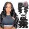 tiktok Super Sale 12A Grade 3 Bundles Body Wave Hair With 5x5 16 inch Free Part Closure