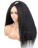 Jessies Wig Thin V Part Wig Glueless Kinky Straight Human Hair Wig No Lace Machinemade (Must TRY)