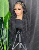 Jessies Wig 13x4 Lace Braided Frontal Wig 30 inch Box Braids Handmade Wig For Woman