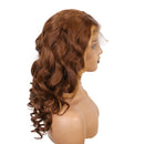 Xrs Beauty Hair Chestnut Brown with Blonde Money Piece Highlights 13x4 Lace Front Wavy Wig [CXW35]