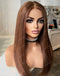 Jessies Wig Brown Color Straight 13x4 Lace Front Wig Glueless HD Lace Human Hair Wig