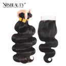 Xrs Beauty Hair 5x5 HD Lace Closure Body Wave With 3 Bundles [CW02]