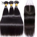 Xrs Beauty Hair 5x5 HD Lace Closure Straight With 3 Bundles [CW01]