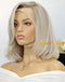 Jessies Wig Layered Bob Natural Highlight Ash Blonde With Dark Roots Color Wig Collar bone length haircuts