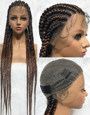 Jessies Wig Full Handmade Box Braided Wigs For Women knotless Braids Lace Wig With Baby Hair