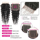 Ali Grace Deep Wave Hair Wave 3 Pcs With 4x4 Lace Closure