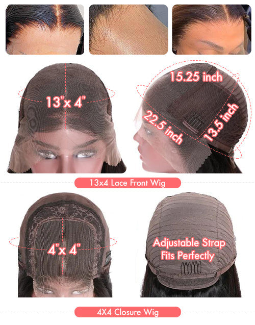 Jessies Wig 13x4 Deep Wave Lace Frontal Human Hair Wigs (4x4 Closure Wig Available)